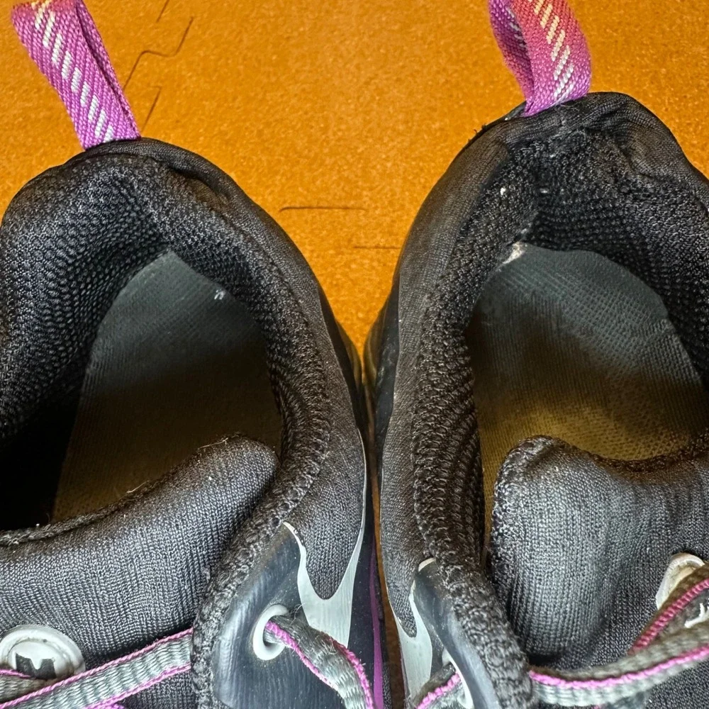 Merrell All Out Charge Shoes Women 8.5 Black Purple Trail Running Hiking J35750
